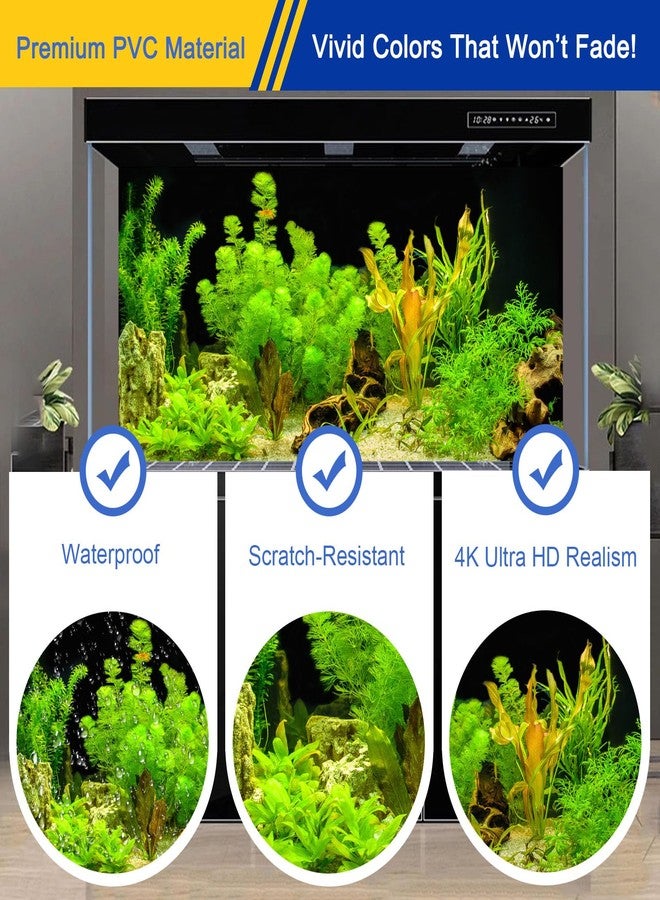 CICK SEED Aquarium Background & Fish Tank Background - Ultra HD Static Cling, Tape-Free, Vibrant Underwater Scene for Stunning Aquarium Decorations 17.7 X 47.2 Inches - Image 5